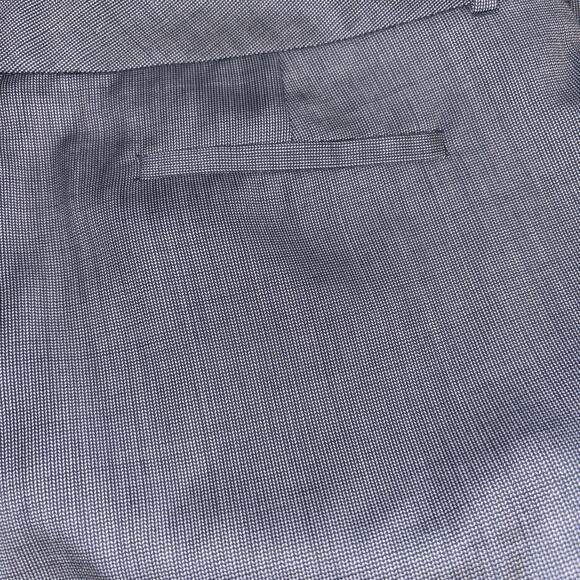 Banana Republic Ryan Fit Gray 12 Chambray Dress Work Pants Cuffed Wool Blend - Picture 5 of 8